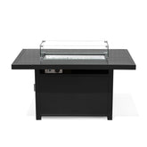 Aluminum Propane 48" Rectangle Outdoor Fire Pit Table